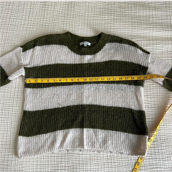 Madewell Green and White Striped Sweater - Picture 2 of 8